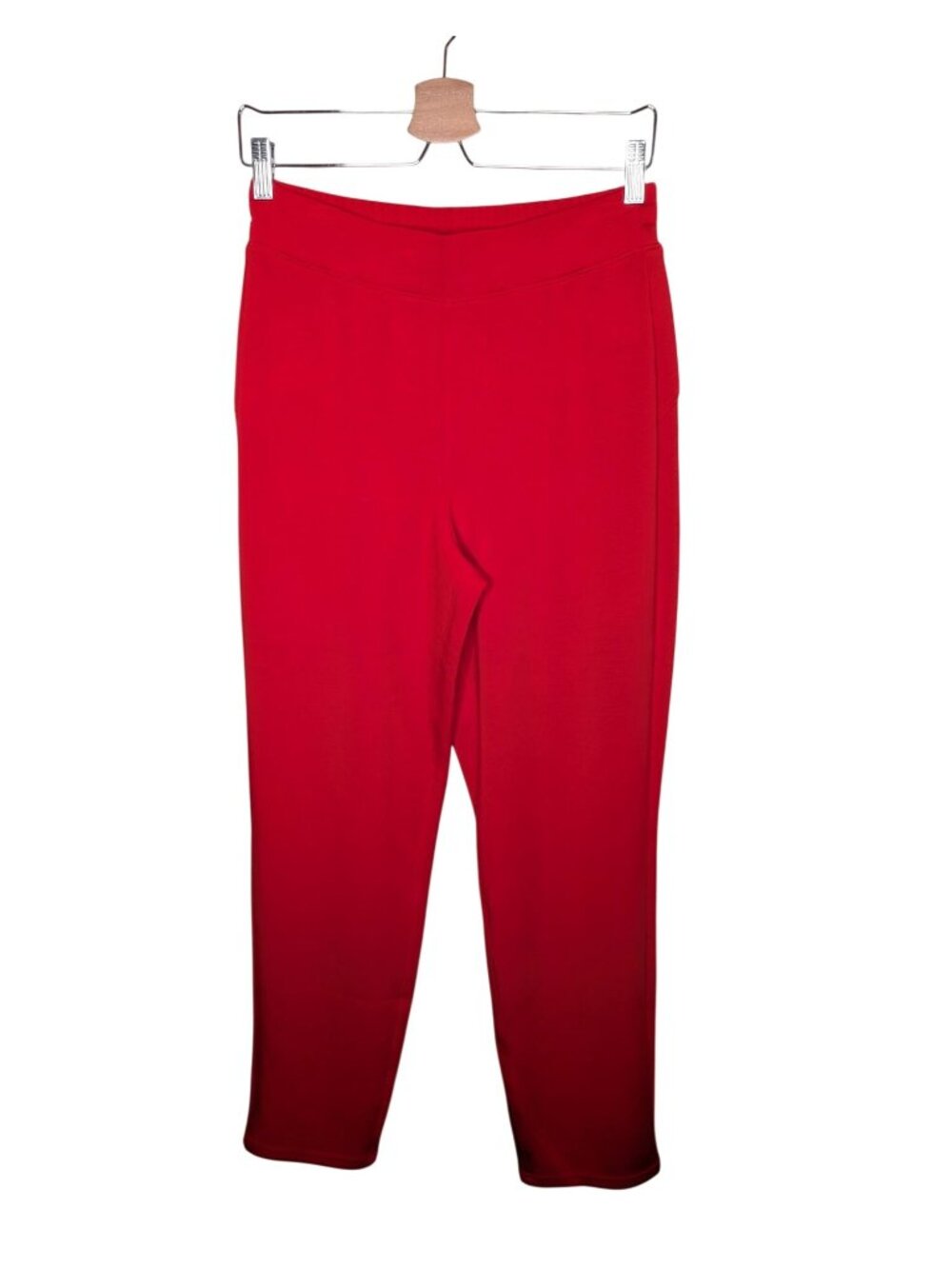Spanx Womens AirEssentials Red Slim Straight Pants Med Tall 21793t